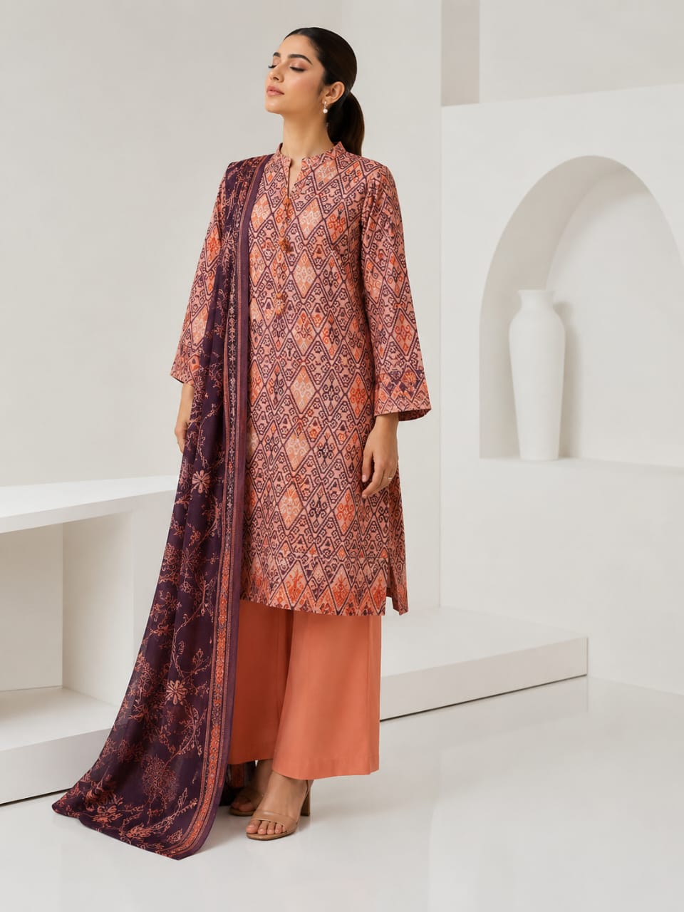 Pakistani Unstitch Women printed Lawn SUIT